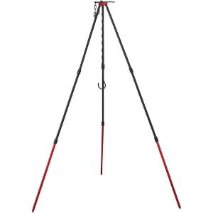 image:imageAzarxis Grill Camping Tripod Portable Outdoor Cooking Tripod with Adjustable Hang Chain for Campfire Picnic Hanging Pot Stand Aluminum Cookware Accessory Lightweight Durable Red