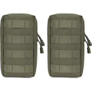 image:imageAzarxis Molle Pouches Tactical Compact EDC Small Utility Pouch Waist Bags Sundries Storage Admin Organize Gear Gadget for Military Backpack01 Green  828x433  2 Pack