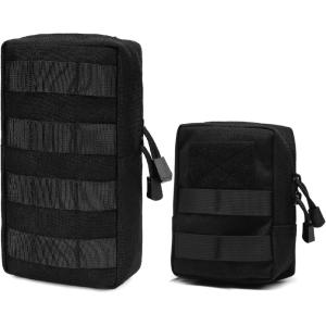 image:imageAzarxis Molle Pouches Tactical Compact EDC Small Utility Pouch Waist Bags Sundries Storage Admin Organize Gear Gadget for Military Backpack02 Black  591x433  828x433