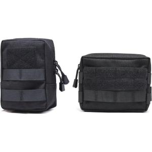 image:imageAzarxis Molle Pouches Tactical Compact EDC Small Utility Pouch Waist Bags Sundries Storage Admin Organize Gear Gadget for Military Backpack04 Black  591x433  649x453