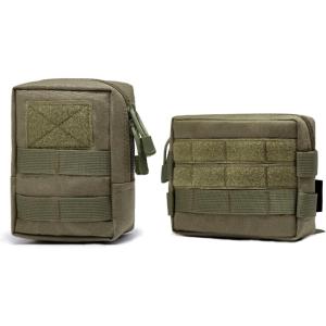 image:imageAzarxis Molle Pouches Tactical Compact EDC Small Utility Pouch Waist Bags Sundries Storage Admin Organize Gear Gadget for Military Backpack04 Green  591x433  649x453