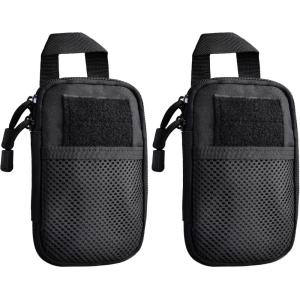 image:imageAzarxis Molle Pouches Tactical Compact EDC Small Utility Pouch Waist Bags Sundries Storage Admin Organize Gear Gadget for Military Backpack06 Black  709x551  2 Pack