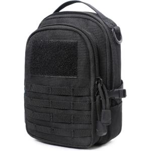 image:imageAzarxis Molle Pouches Tactical Compact EDC Small Utility Pouch Waist Bags Sundries Storage Admin Organize Gear Gadget for Military Backpack07 Black  748x433