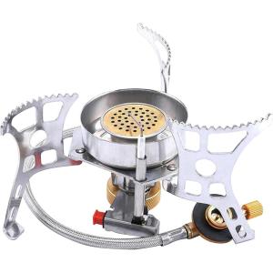 image:imageAzarxis Portable Camp Stoves Compact Backpacking Stable Support Wind Resistance Stove Ultralight Burner Cookware Survival Kit Gadgets Gear for Outdoor Camping Tailgating Hiking Cooking CampingStove