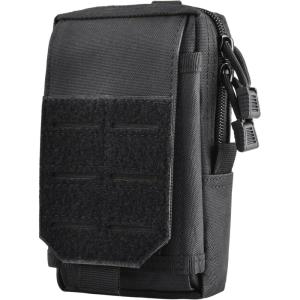 image:imageAzarxis Tactical EDC Pouch Molle Utility Pouches Gadget Organizer Phone Holder Waist Pack IFAK Bag Smartphone Pouch Tool Holster Pocket03 Black