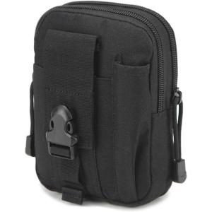 image:imageAzarxis Tactical EDC Pouch Molle Utility Pouches Gadget Organizer Phone Holder Waist Pack IFAK Bag Smartphone Pouch Tool Holster Pocket04 Black