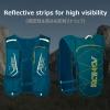 image:imageAzarxis Hydration Running Vest Backpack Pack 5L 55L for Women and Men Jogging Trail Race Marathon Cycling Hiking3 Black 5L  with a Soft Flask 500ml