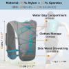 image:imageAzarxis Hydration Running Vest Backpack Pack 5L 55L for Women and Men Jogging Trail Race Marathon Cycling Hiking3 Gray 5L  Only Backpack