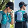 image:imageAzarxis Hydration Running Vest Backpack Pack 5L 55L for Women and Men Jogging Trail Race Marathon Cycling Hiking3 Gray 5L  with 2 Soft Flasks 500ml