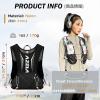 image:imageAzarxis Running Water Bottles Flask BPA Free Leakproof Hydration Vest Packs Waist Belt Replacement for Triathlon Marathon Hiking Cycling Climbing Runner3 Black 7L  Only Running Vest