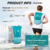 image:imageAzarxis Running Water Bottles Flask BPA Free Leakproof Hydration Vest Packs Waist Belt Replacement for Triathlon Marathon Hiking Cycling Climbing Runner4 Mint Blue 5L with a 15L Hydration Bladder
