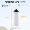 image:imageAzarxis TPU Soft Flask Collapsible Water Bottle Running Folding Gel Water Reservoir Handheld for Hydration Pack Hiking Cycling Climbing Jogging Marathon Trail Race06 White  600ml  1pack