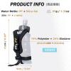 image:imageAzarxis TPU Soft Flask Collapsible Water Bottle Running Folding Gel Water Reservoir Handheld for Hydration Pack Hiking Cycling Climbing Jogging Marathon Trail Race03 Transparent  420ml with Adjustable Handstrap