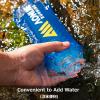 image:imageAzarxis TPU Soft Flask Collapsible Water Bottle Running Folding Gel Water Reservoir Handheld for Hydration Pack Hiking Cycling Climbing Jogging Marathon Trail Race03 Blue  500ml with Adjustable Handstrap
