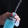 image:imageAzarxis TPU Soft Flask Collapsible Water Bottle Running Folding Gel Water Reservoir Handheld for Hydration Pack Hiking Cycling Climbing Jogging Marathon Trail Race02 Blue  500 ml  1pack