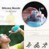 image:imageAzarxis TPU Soft Flask Collapsible Water Bottle Running Folding Gel Water Reservoir Handheld for Hydration Pack Hiking Cycling Climbing Jogging Marathon Trail Race02 Blue  500 ml  1pack