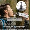 image:imageAzarxis TPU Soft Flask Collapsible Water Bottle Running Folding Gel Water Reservoir Handheld for Hydration Pack Hiking Cycling Climbing Jogging Marathon Trail Race04 White  500ml  2pack