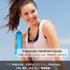 image:imageAzarxis TPU Soft Flask Collapsible Water Bottle Running Folding Gel Water Reservoir Handheld for Hydration Pack Hiking Cycling Climbing Jogging Marathon Trail Race05 Blue  500ml  1pack