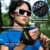 image:imageAzarxis TPU Soft Flask Collapsible Water Bottle Running Folding Gel Water Reservoir Handheld for Hydration Pack Hiking Cycling Climbing Jogging Marathon Trail Race03 Blue  500ml with Adjustable Handstrap
