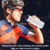 image:imageAzarxis TPU Soft Flask Collapsible Water Bottle Running Folding Gel Water Reservoir Handheld for Hydration Pack Hiking Cycling Climbing Jogging Marathon Trail Race06 White  600ml  1pack