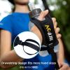 image:imageAzarxis TPU Soft Flask Collapsible Water Bottle Running Folding Gel Water Reservoir Handheld for Hydration Pack Hiking Cycling Climbing Jogging Marathon Trail Race03 Transparent  420ml with Adjustable Handstrap