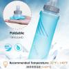 image:imageAzarxis TPU Soft Flask Collapsible Water Bottle Running Folding Gel Water Reservoir Handheld for Hydration Pack Hiking Cycling Climbing Jogging Marathon Trail Race02 Blue  500 ml  1pack