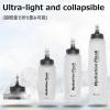 image:imageAzarxis TPU Soft Flask Collapsible Water Bottle Running Folding Gel Water Reservoir Handheld for Hydration Pack Hiking Cycling Climbing Jogging Marathon Trail Race04 White  250ml  2pack