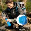 image:imageAzarxis TPU Soft Flask Collapsible Water Bottle Running Folding Gel Water Reservoir Handheld for Hydration Pack Hiking Cycling Climbing Jogging Marathon Trail Race05 Blue  500ml  2pack