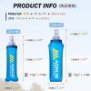 image:imageAzarxis TPU Soft Flask Collapsible Water Bottle Running Folding Gel Water Reservoir Handheld for Hydration Pack Hiking Cycling Climbing Jogging Marathon Trail Race01 Blue  500 ml  2pack