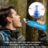 image:imageAzarxis TPU Soft Flask Collapsible Water Bottle Running Folding Gel Water Reservoir Handheld for Hydration Pack Hiking Cycling Climbing Jogging Marathon Trail Race05 Blue  500ml  2pack