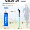 image:imageAzarxis TPU Soft Flask Collapsible Water Bottles BPAFree 250ml 350ml 500ml 600ml for Hydration Vest Pack Running Hiking Cycling Climbing250ml  845oz with Speed Straw  2 Pack