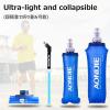 image:imageAzarxis TPU Soft Flask Collapsible Water Bottles BPAFree 250ml 350ml 500ml 600ml for Hydration Vest Pack Running Hiking Cycling Climbing250ml  845oz with Speed Straw  2 Pack