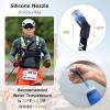 image:imageAzarxis TPU Soft Flask Collapsible Water Bottles BPAFree 250ml 350ml 500ml 600ml for Hydration Vest Pack Running Hiking Cycling Climbing350ml  1183oz with Speed Straw