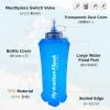 image:imageAzarxis TPU Soft Flask Collapsible Water Bottles BPAFree 250ml 350ml 500ml 600ml for Hydration Vest Pack Running Hiking Cycling Climbing500ml  169oz  2 Pack  Blue