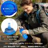 image:imageAzarxis TPU Soft Flask Collapsible Water Bottles BPAFree 250ml 350ml 500ml 600ml for Hydration Vest Pack Running Hiking Cycling Climbing500ml  169oz  2 Pack  Blue