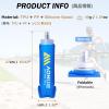 image:imageAzarxis TPU Soft Flask Collapsible Water Bottles BPAFree 250ml 350ml 500ml 600ml for Hydration Vest Pack Running Hiking Cycling Climbing500ml  2 Pack