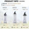 image:imageAzarxis TPU Soft Flask Collapsible Water Bottles BPAFree 250ml 350ml 500ml 600ml for Hydration Vest Pack Running Hiking Cycling ClimbingGrey 250ml  845oz  2 Pack