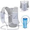 image:imageAzarxis Hiking Hydration Pack 5L Running Backpack Daypack Vest with 2L Water Bladder for Women Men Cycling Biking Trail Race02 Grey with a 2L Water Bladder