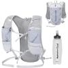 image:imageAzarxis Hiking Hydration Pack 5L Running Backpack Daypack Vest with 2L Water Bladder for Women Men Cycling Biking Trail Race02 Grey with a 350ml Water Bottle