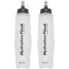 image:imageAzarxis TPU Soft Flask Collapsible Water Bottle Running Folding Gel Water Reservoir Handheld for Hydration Pack Hiking Cycling Climbing Jogging Marathon Trail Race04 White  500ml  2pack