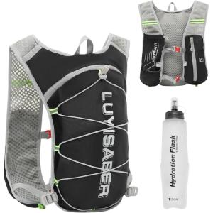 image:imageAzarxis Hiking Hydration Pack 5L Running Backpack Daypack Vest with 2L Water Bladder for Women Men Cycling Biking Trail Race01 Black with a 500ml Water Bottle
