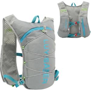 image:imageAzarxis Hiking Hydration Pack 5L Running Backpack Daypack Vest with 2L Water Bladder for Women Men Cycling Biking Trail Race01 Grey  Only Backpack