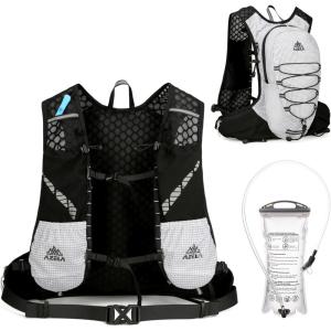 image:imageAzarxis Hiking Hydration Pack Running Backpack 18L Daypack Vest Lightweight for Women Men Cycling Biking Trail Race Rave White  2L White Water Bladder