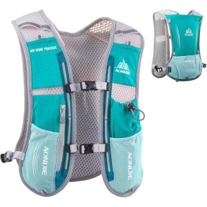 image:imageAzarxis Hydration Running Vest Backpack Pack 5L 55L for Women and Men Jogging Trail Race Marathon Cycling Hiking1 Mint Blue 5L  Only Backpack