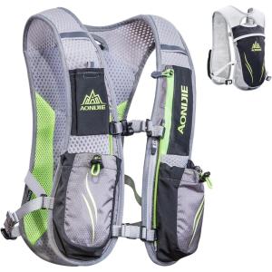image:imageAzarxis Hydration Running Vest Backpack Pack 5L 55L for Women and Men Jogging Trail Race Marathon Cycling Hiking2 Gray 55L  Only Backpack