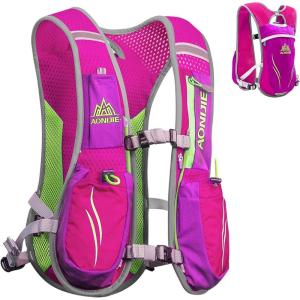 image:imageAzarxis Hydration Running Vest Backpack Pack 5L 55L for Women and Men Jogging Trail Race Marathon Cycling Hiking2 Rose Red 55L  Only Backpack