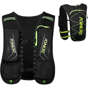 image:imageAzarxis Hydration Running Vest Backpack Pack 5L 55L for Women and Men Jogging Trail Race Marathon Cycling Hiking3 Black 5L  Only Backpack