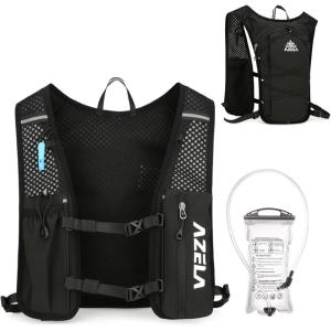 image:imageAzarxis Running Water Bottles Flask BPA Free Leakproof Hydration Vest Packs Waist Belt Replacement for Triathlon Marathon Hiking Cycling Climbing Runner2 Black 7L  15L White Water Bladder