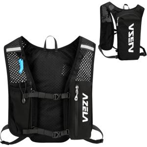 image:imageAzarxis Running Water Bottles Flask BPA Free Leakproof Hydration Vest Packs Waist Belt Replacement for Triathlon Marathon Hiking Cycling Climbing Runner1 Black 7L  Only Running Vest