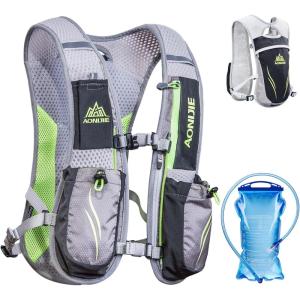 image:imageAzarxis Running Water Bottles Flask BPA Free Leakproof Hydration Vest Packs Waist Belt Replacement for Triathlon Marathon Hiking Cycling Climbing Runner5 Gray 55L with a 15L Water Bladder